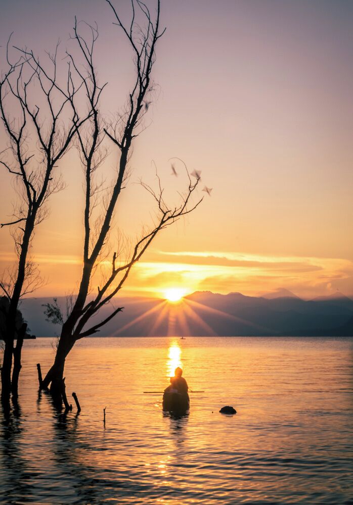 They say the biggest fishes are caught at sunrise.