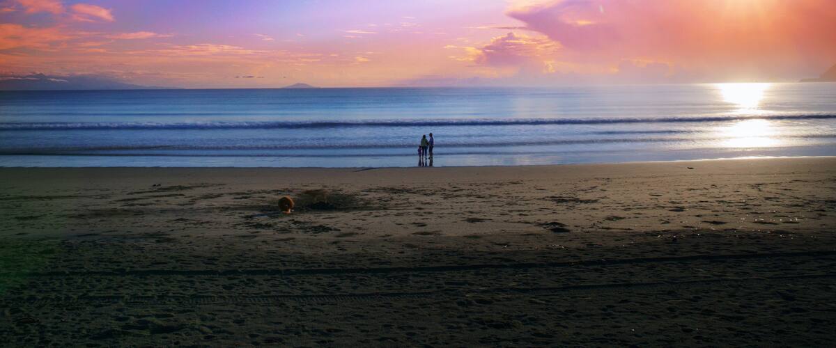 Early morning calmness in Sabang Beach.