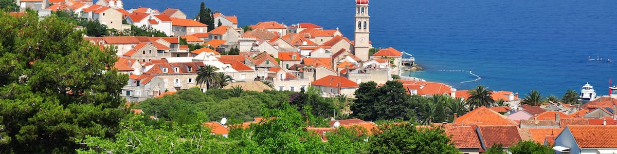 Sutivan town in Brac, Croatia