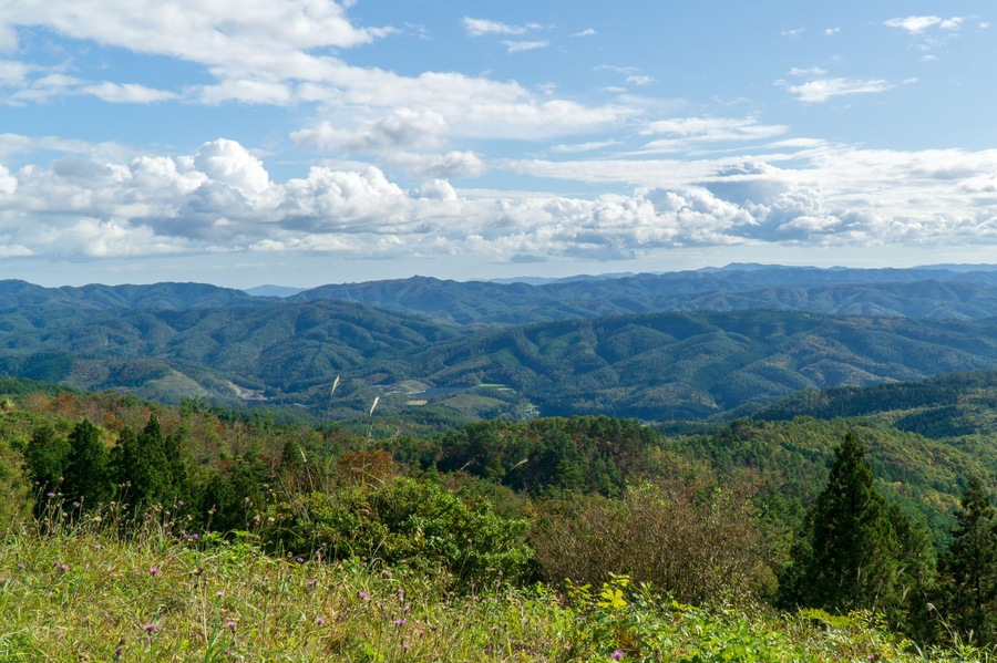Views from the top of Mt Kogaisan, in Tome, a small town in rural Japan