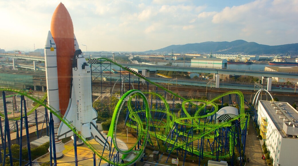 Space World which includes a city and rides