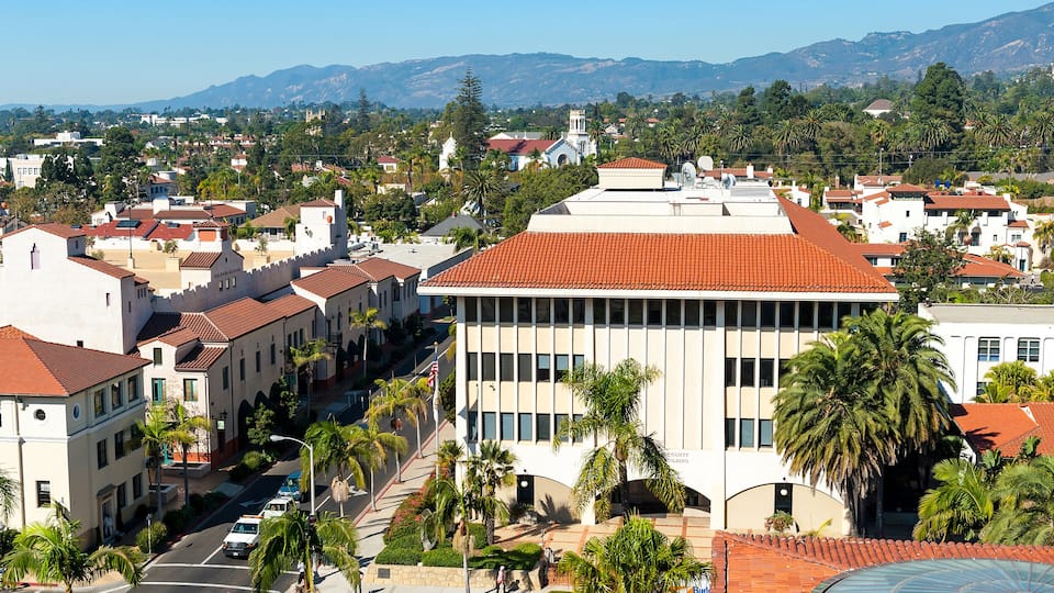 urban landscape of the city of Santa Barbara, California ; Shutterstock ID 398939668