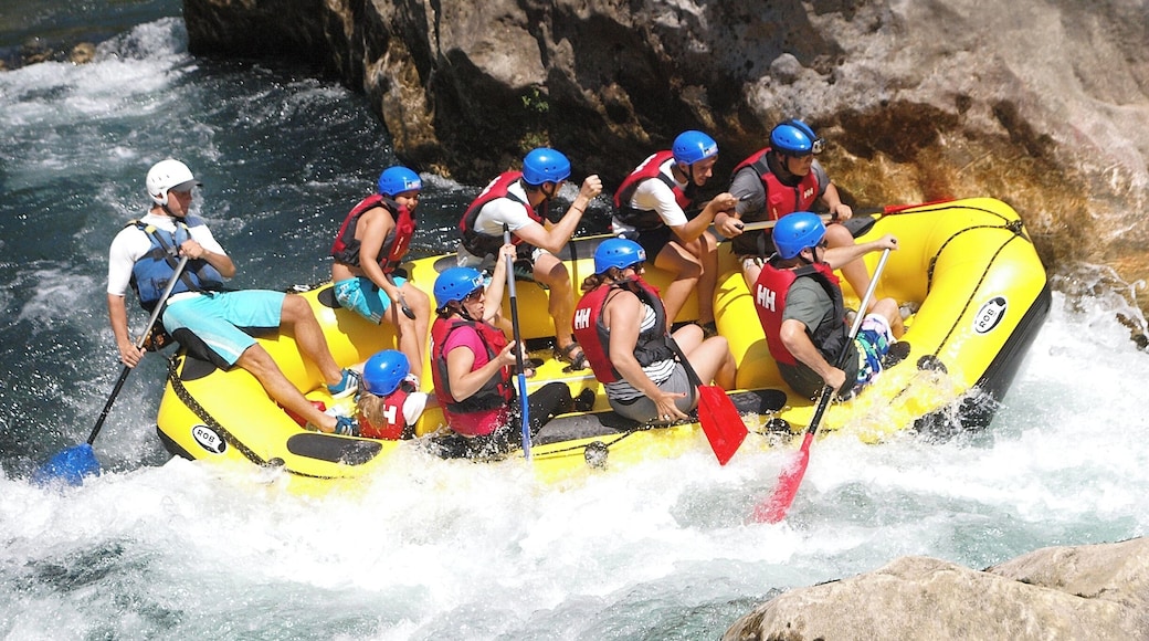 Rafting on river Cetina in Croatia.Great fun for whole family.We went with Pirate Rafting guys who were excellent and very professional-higly recomended.River Cetina is pure unspoiled nature beauty.You can have a swim in the river but be warned it is very cold!