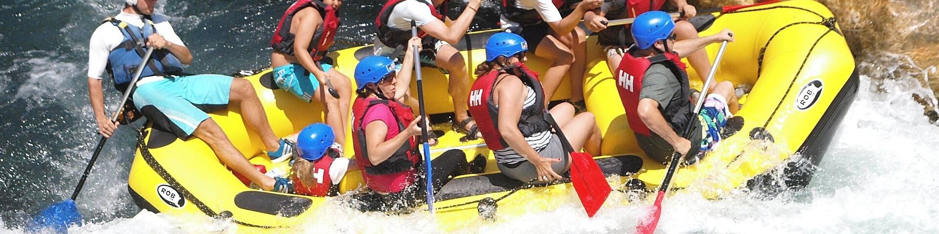 Rafting on river Cetina in Croatia.Great fun for whole family.We went with Pirate Rafting guys who were excellent and very professional-higly recomended.River Cetina is pure unspoiled nature beauty.You can have a swim in the river but be warned it is very cold!