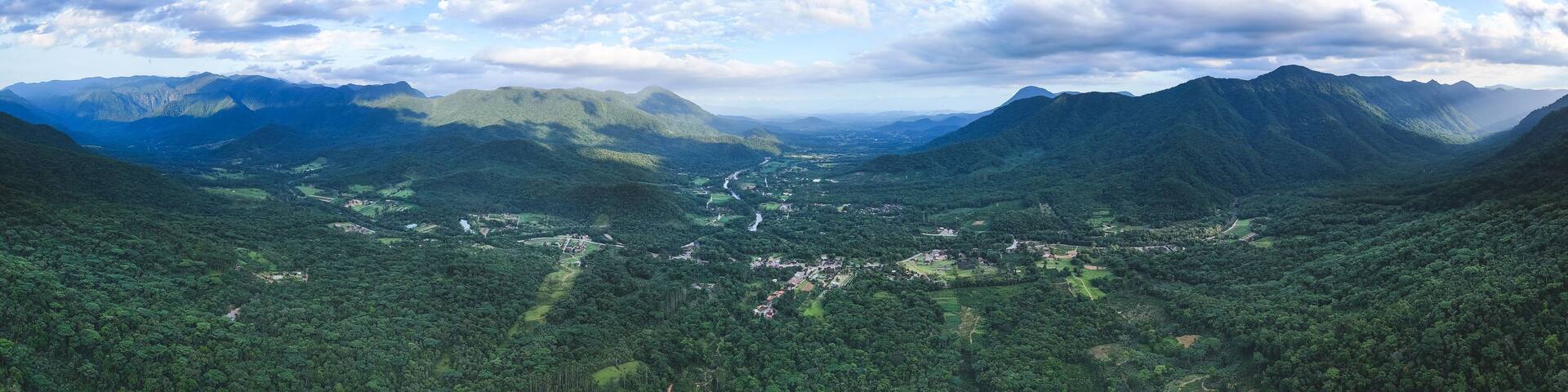 Aerial drone photo of the city of Joinville, Santa Catarina, Brazil, at night, taken with DJI mini 4 pro.