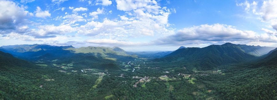 Aerial drone photo of the city of Joinville, Santa Catarina, Brazil, at night, taken with DJI mini 4 pro.