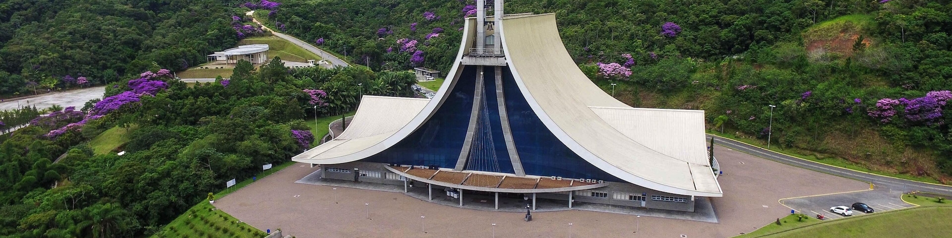 Madre Paulina Sanctuary - Nova Trento. Aerial view of Madre Paulina Sanctuary in Santa Catarina