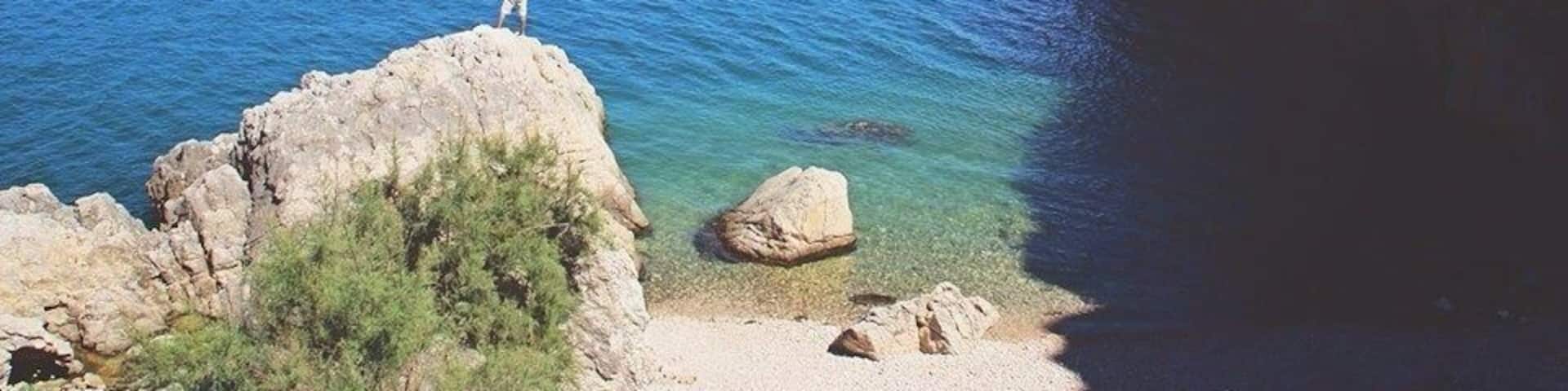 A small secluded beach we found in Vrsi, Croatia