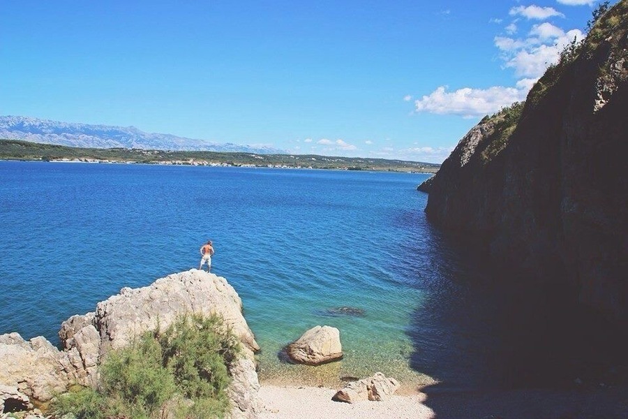 A small secluded beach we found in Vrsi, Croatia