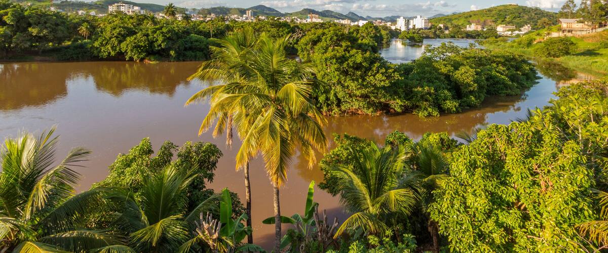 View of the city of Itaperuna, located in the northwest of Rio de Janeiro, Brazil. Known for its dry and warm climate, with beautiful sunsets.