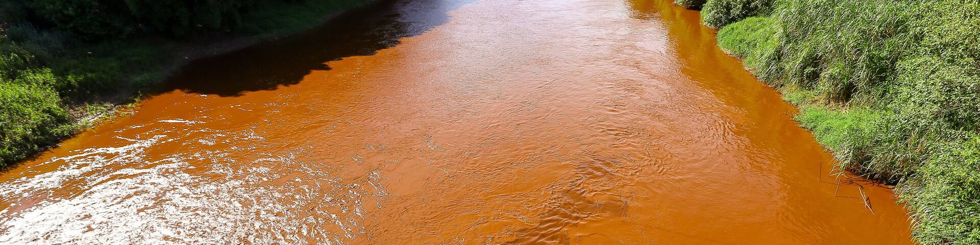 Paraopeba River polluted by tailings after the collapse of Dam of the Córrego do Feijão mine of Vale S.A. in Brumadinho, Minas Gerais, Brazil