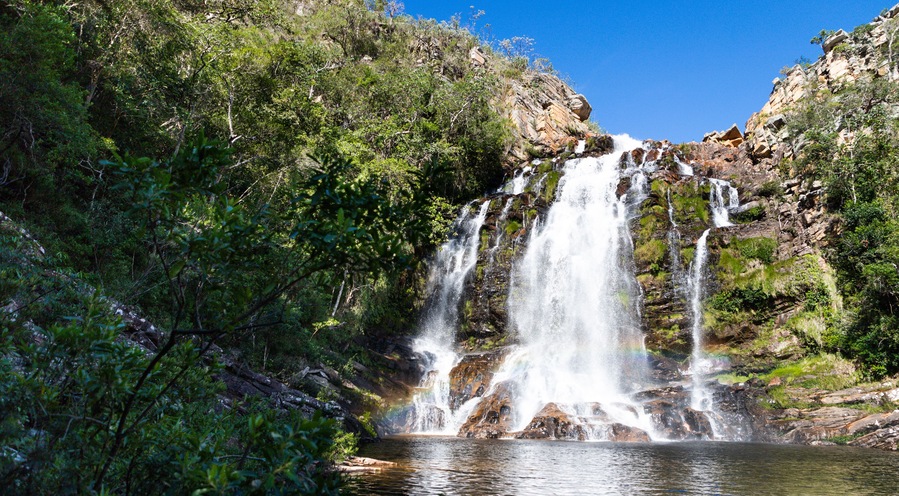 Maroon Mountain Waterfall - Santana do Riacho,MG.; Shutterstock ID 1343197490; Purchase Order: -
