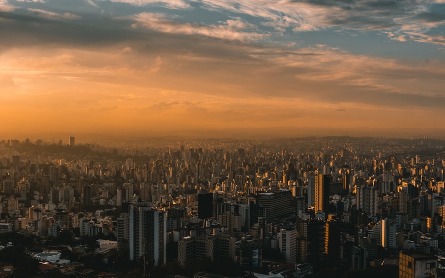 vista do belo horizonte, mg, brasil