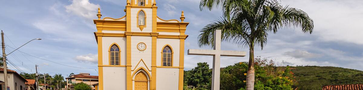 Igreja no distrito de Barra Feliz, cidade de Santa Bárbara, Estado de Minas Gerais, Brasil