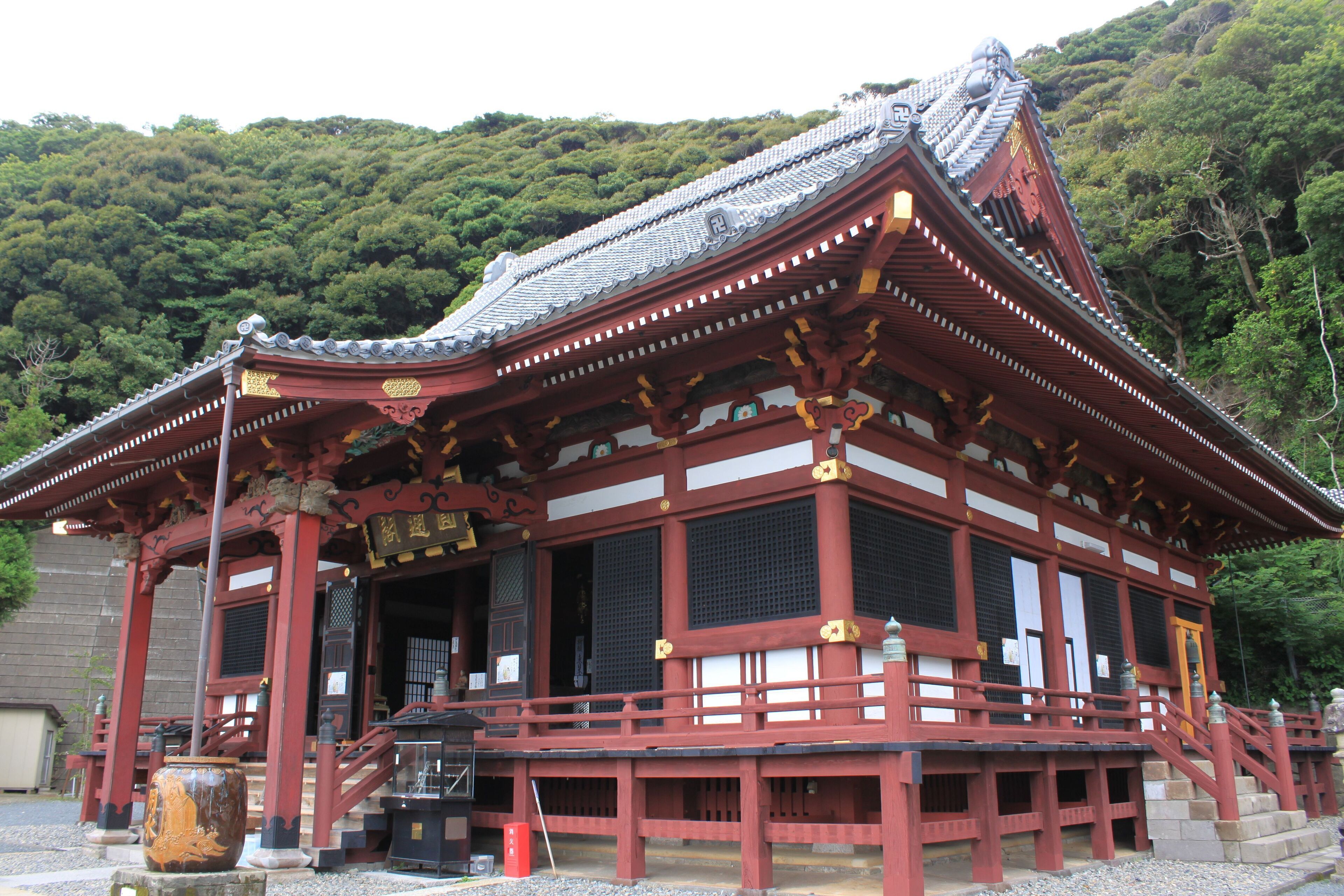 Kannon-dō (Main hall) of Nago-ji temple in Tateyama, Chiba