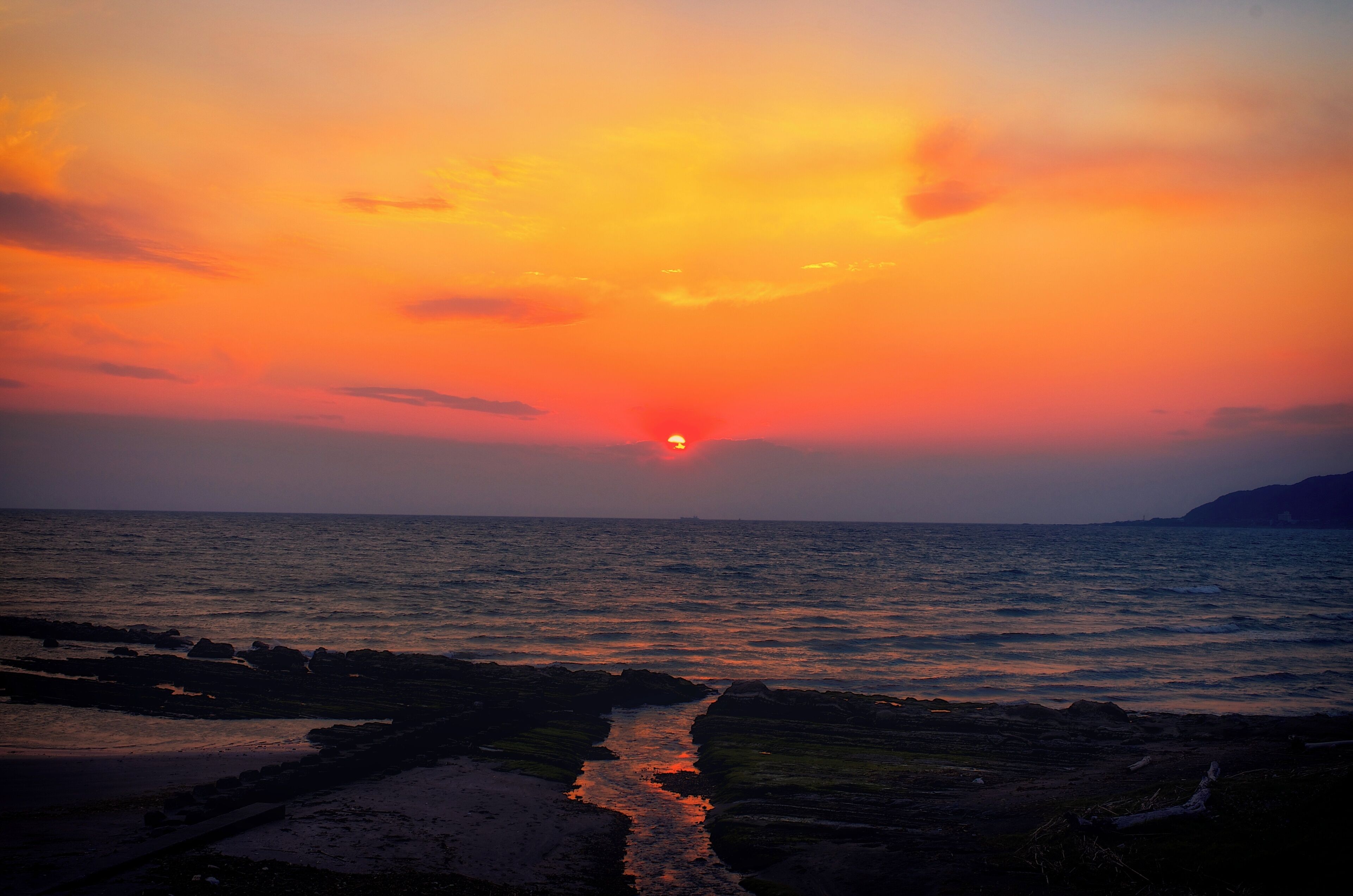 館山市からの夕陽