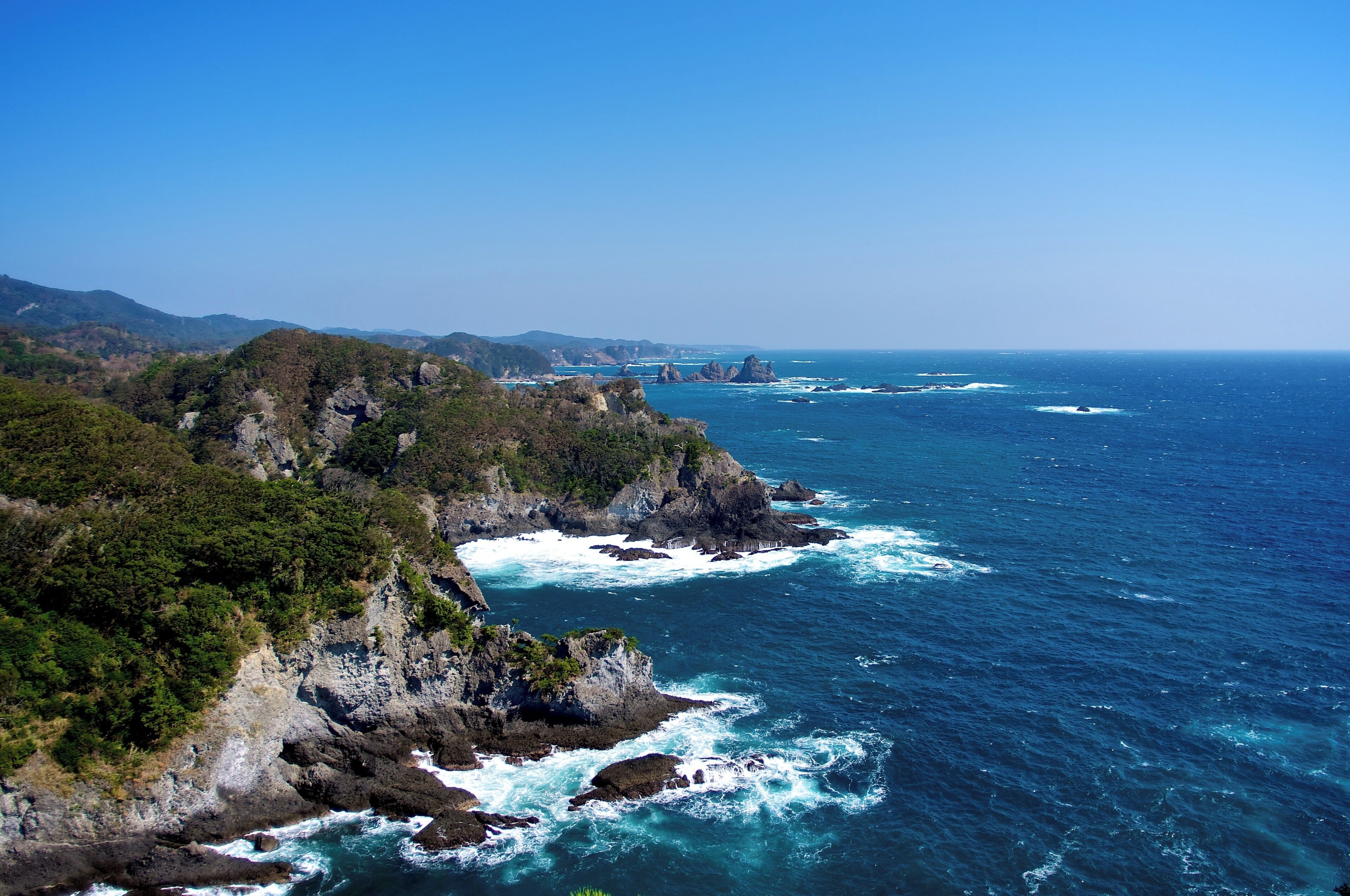 The ENE view from Cape Iro.