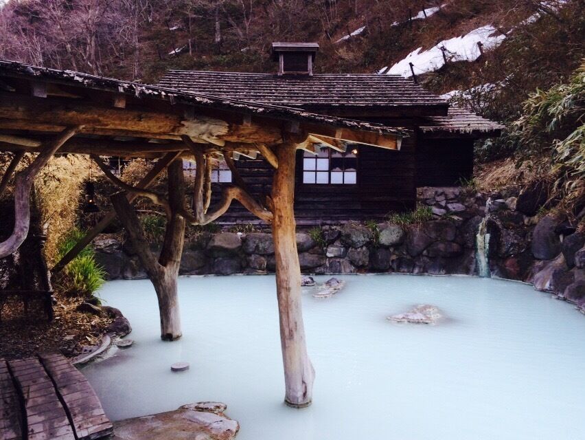 Tsurunoyu onsen at Nyuto onsen in Akita prefecture. It's a 300 year old ryokan with a beautiful outdoor bath 