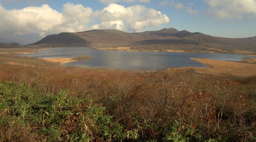 Oguni Pond with Mount Nekomadake (back right), Fukushima Prefecture, Japan.