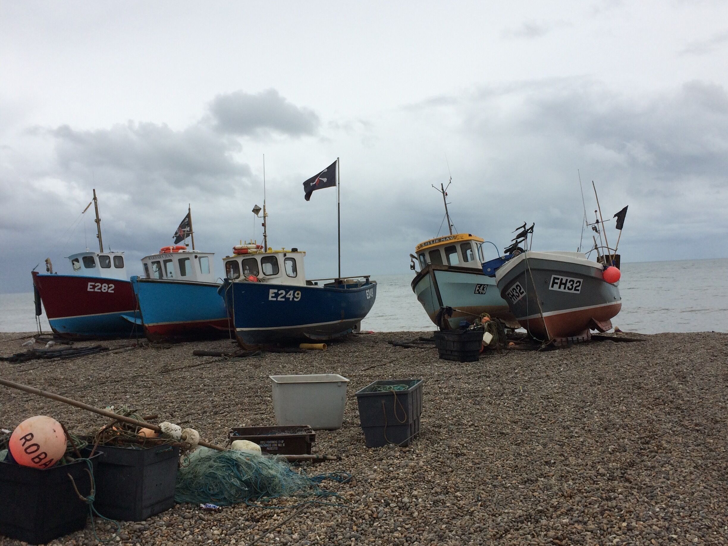 The lovely, small seaside village of Beer in Devon. Very quiet, one antique shop a few tea rooms and not much apart from being a lovely place to go. 