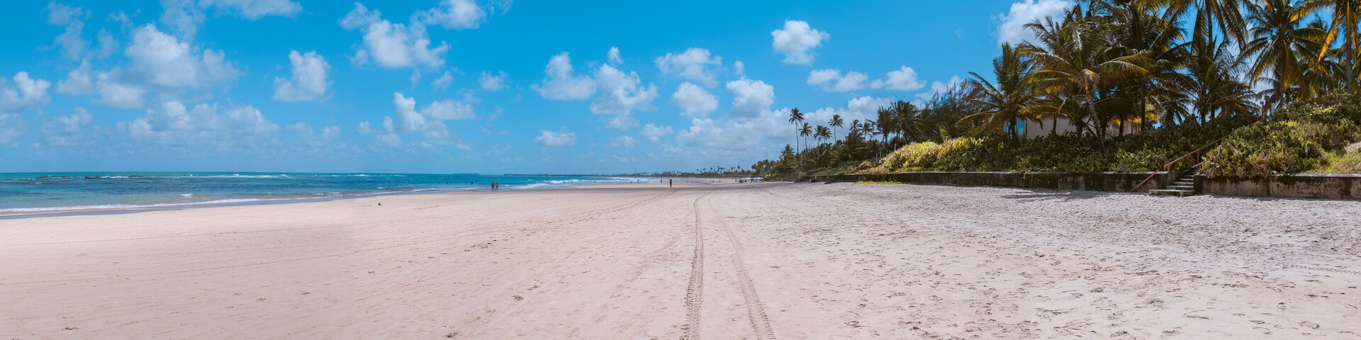 Praia paradisíaca vazia sem pessoas em Proto de Galinhas