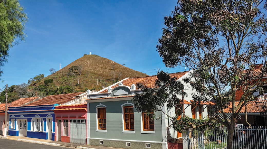 View of typical architecture house of the region at Monte Alegre do Sul. In the countryside of São Paulo State, a region rich in agricultural and livestock products, southwestern Brazil
