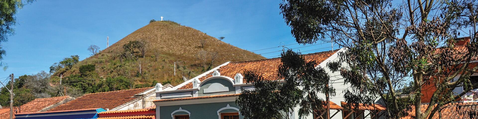 View of typical architecture house of the region at Monte Alegre do Sul. In the countryside of São Paulo State, a region rich in agricultural and livestock products, southwestern Brazil