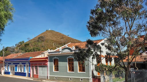 View of typical architecture house of the region at Monte Alegre do Sul. In the countryside of São Paulo State, a region rich in agricultural and livestock products, southwestern Brazil
