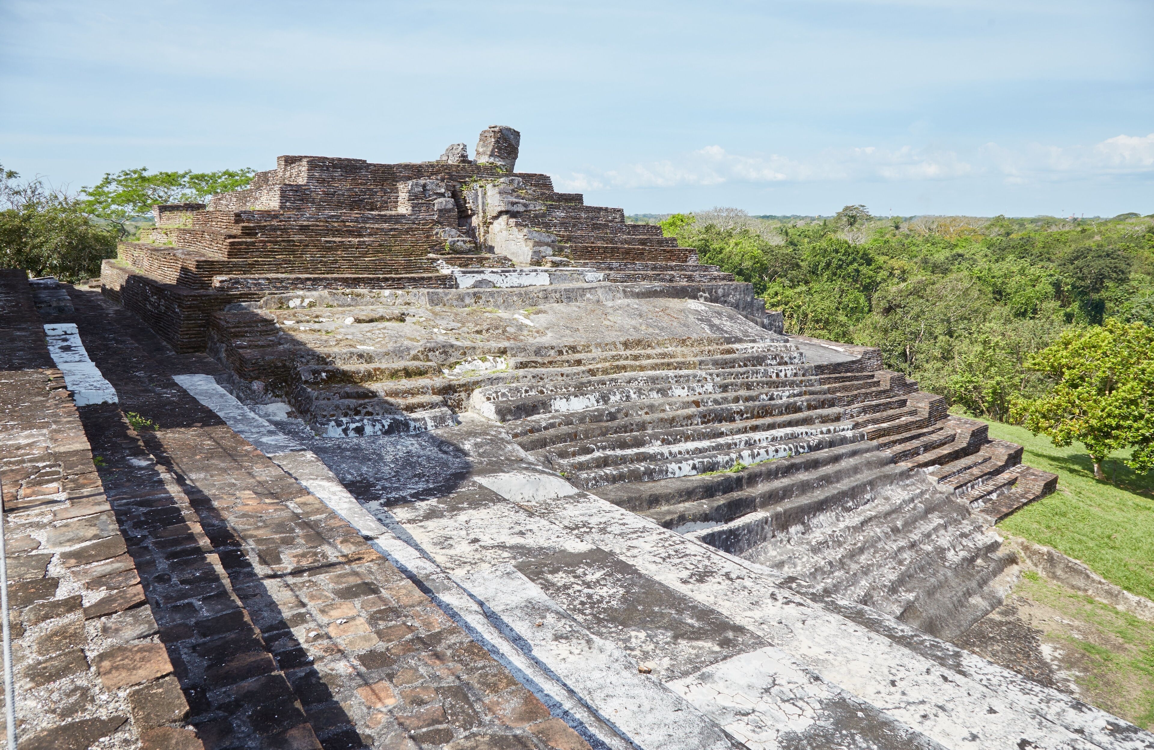 The elaborate ruins of Comalcalco in Tabasco, Mexico, is the western-most Mayan city and the only ever built of brick