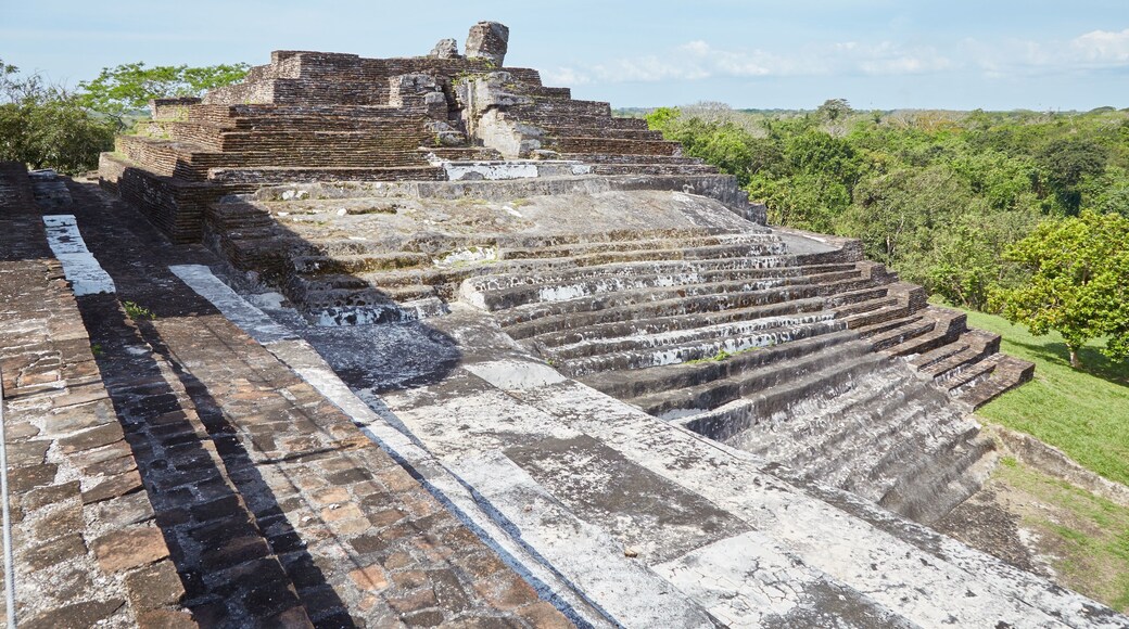 The elaborate ruins of Comalcalco in Tabasco, Mexico, is the western-most Mayan city and the only ever built of brick