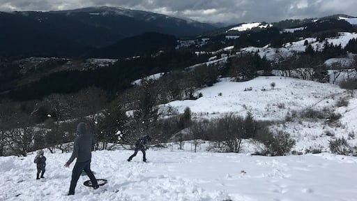 Gorgeous place to look at the view or have an impromptu snow ball fight