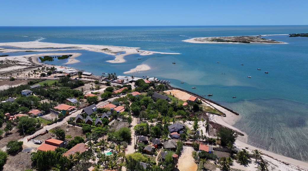Macapa Beach At Luis Correia In Piaui Brazil. Beach Skyline. Nature Landscape. Summer Travel. Macapa Beach At Luis Correia In Piaui Brazil. Tropical Scenery.