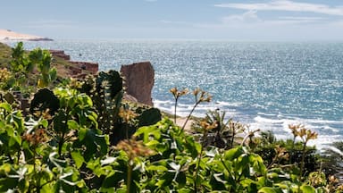 View of the Atlantic Ocean from a cliff in the coastal town of Icapui in Northeastern Brazil