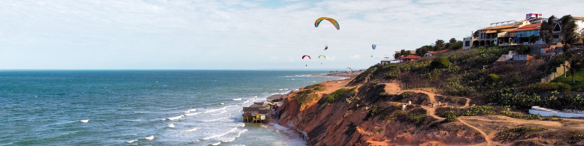 The clay cliff of Canoa Quebrada. Incredible Brazilian beach