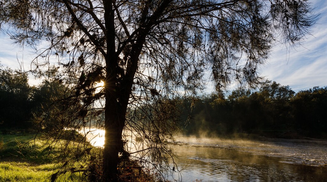 Sunrise on a cold morning over the Avon River near Toodyay in Western Australia