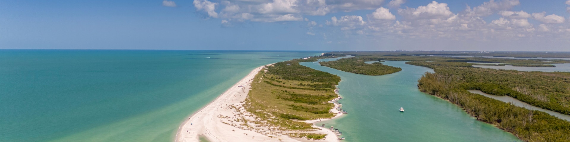 Keewaydin Island beach aerial
