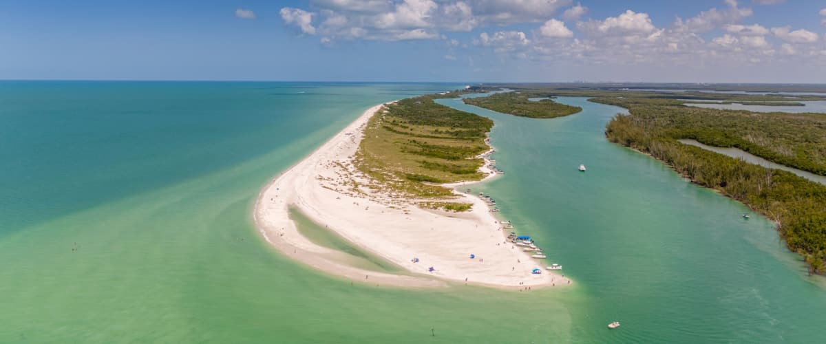 Keewaydin Island beach aerial