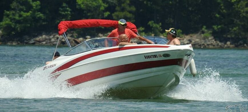 Boating on lake lanier on memorial day 2016.