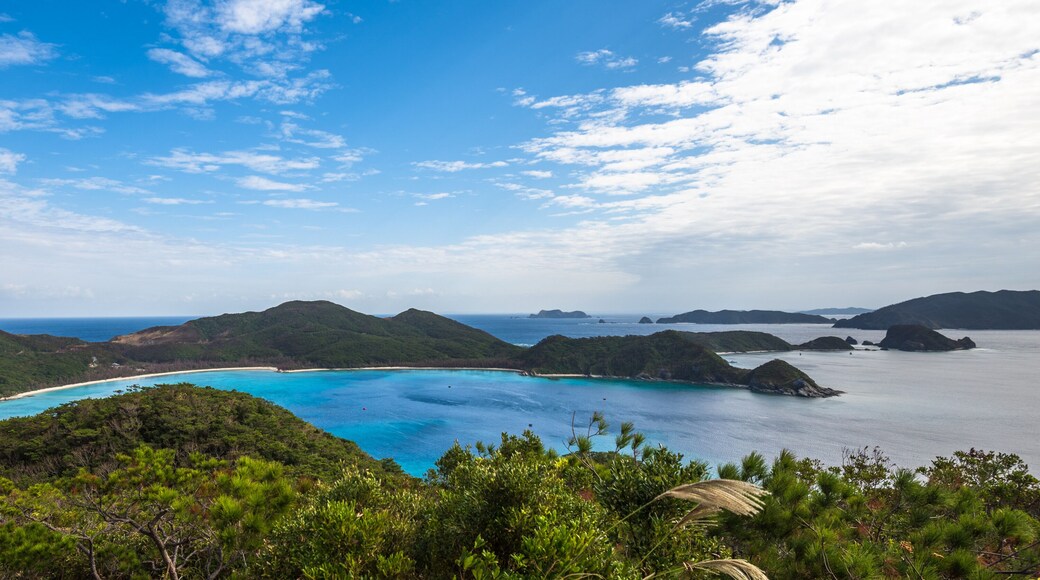 Panoramic view of Zamami island, Okinawa, Japan