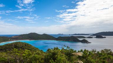 Panoramic view of Zamami island, Okinawa, Japan