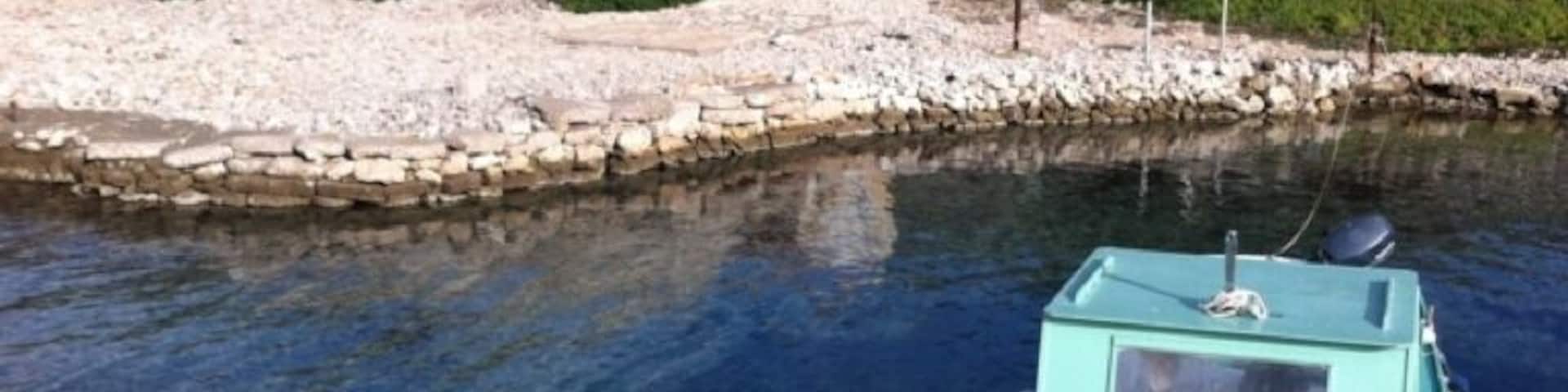Stone house for living on island of Pasman...