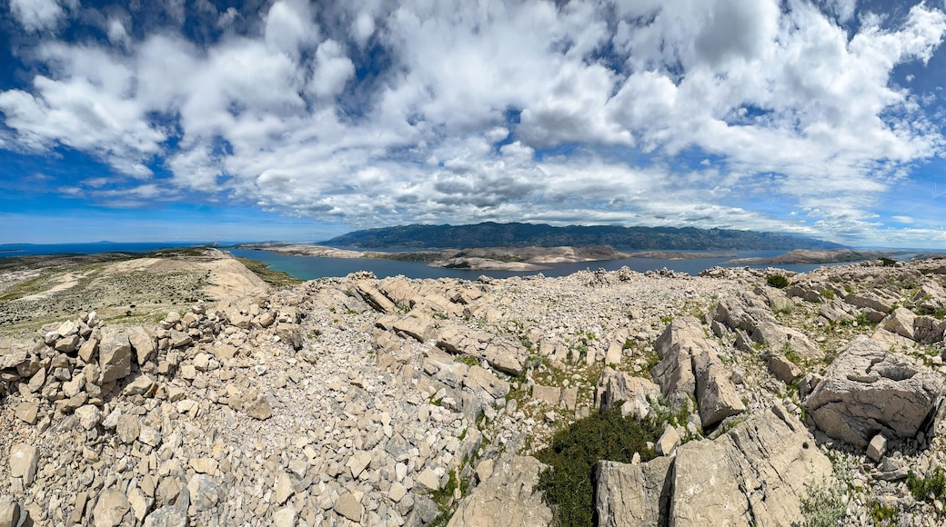 Hiking routes on the Pag Island in Croatia.