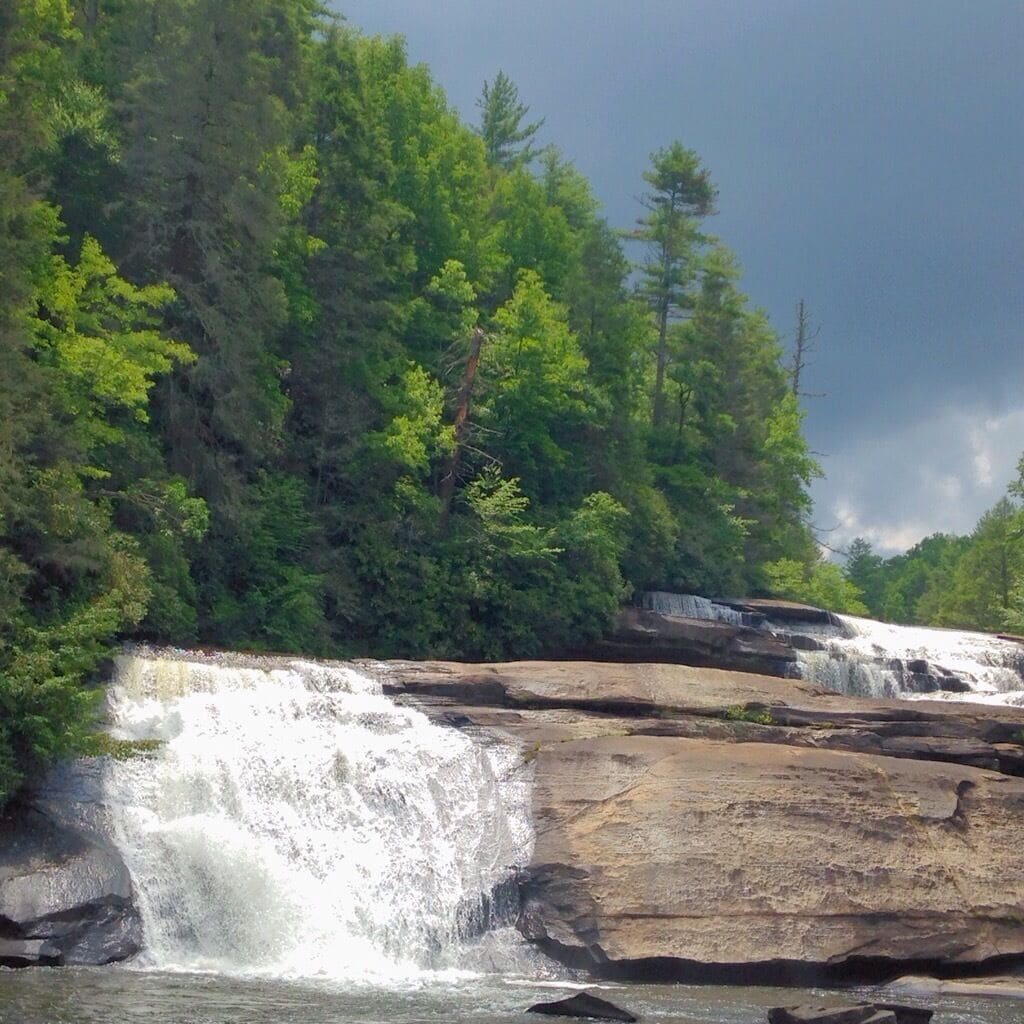 Triple Falls, where part of The Hunger Games was filmed.