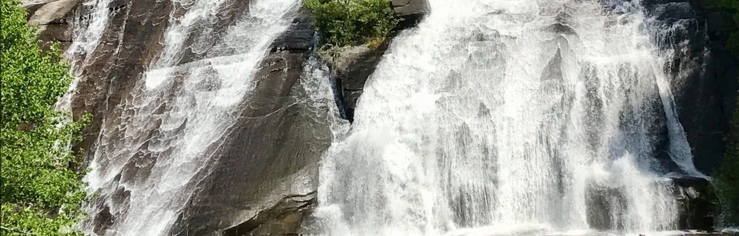 High Falls. Located within the DuPont State Forest. Accessible by a short, easy walk from the visitor center parking area.