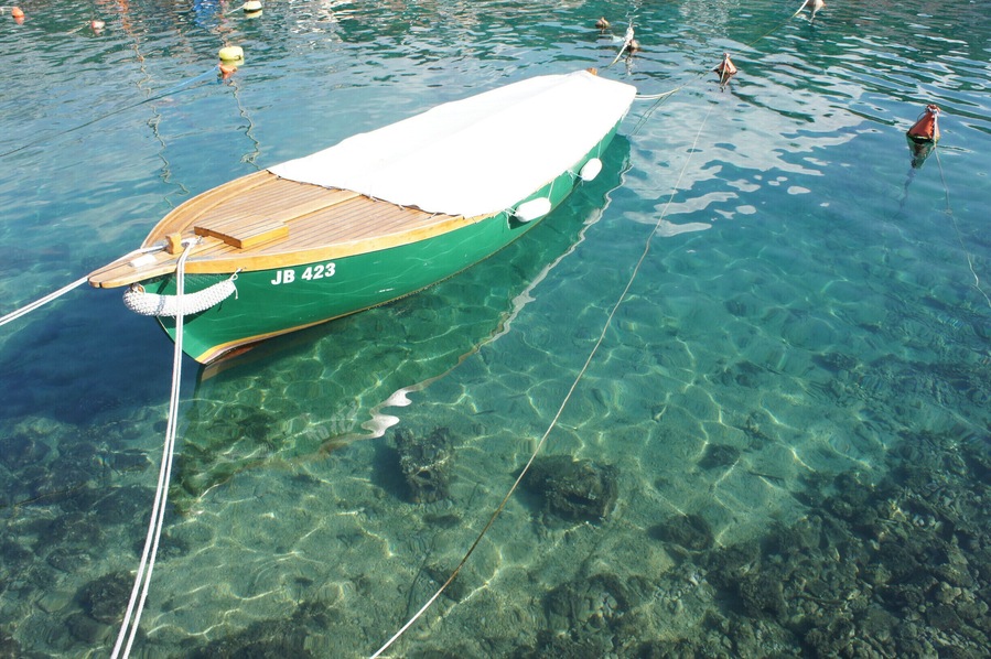 The crystal clear sea water of Croatia.