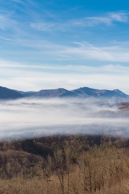 Foggy Sunrise on Crumpler Mountain