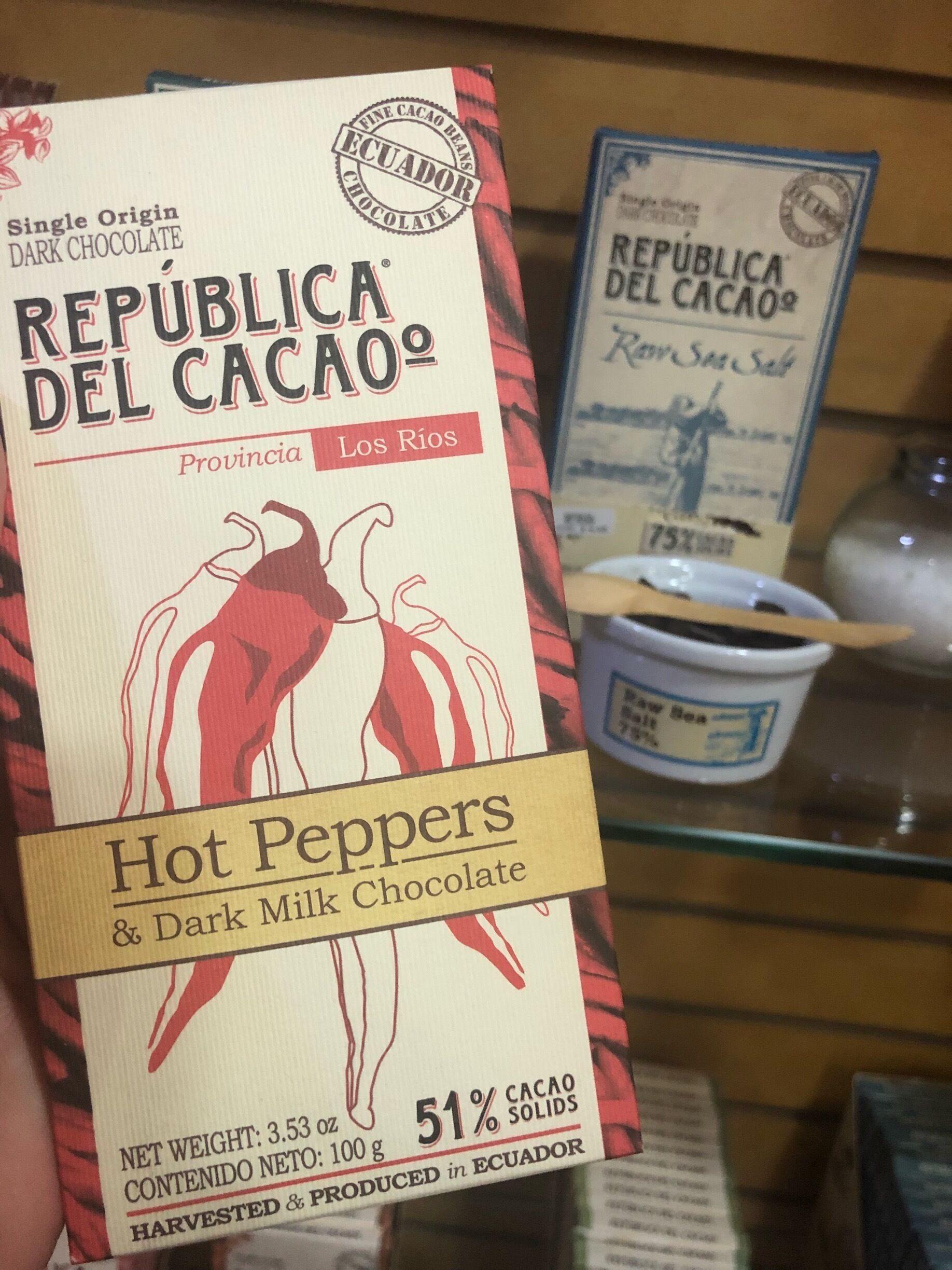 Delicious! The taste of hot peppers with chocolate 🤤