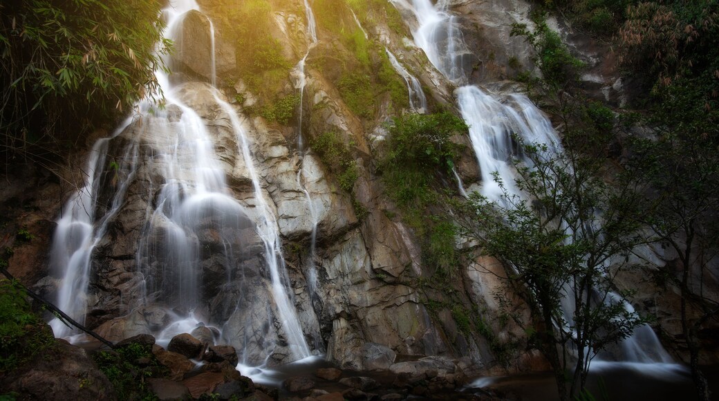 Amazing nature scenery in Lata Penyel Sungai Siput Perak, Malaysia. Long exposure and noise visible due to long exposure.