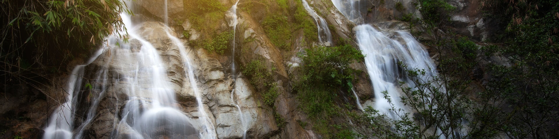 Amazing nature scenery in Lata Penyel Sungai Siput Perak, Malaysia. Long exposure and noise visible due to long exposure.