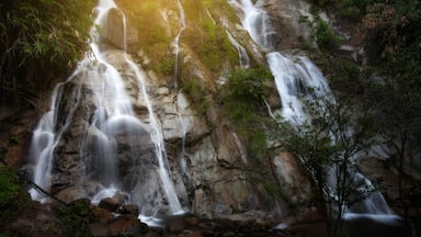 Amazing nature scenery in Lata Penyel Sungai Siput Perak, Malaysia. Long exposure and noise visible due to long exposure.